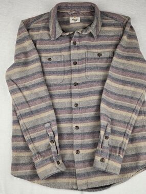 Marine Layer Flannel Shirt Size Small Stripe Button Down Soft Comfy Warm